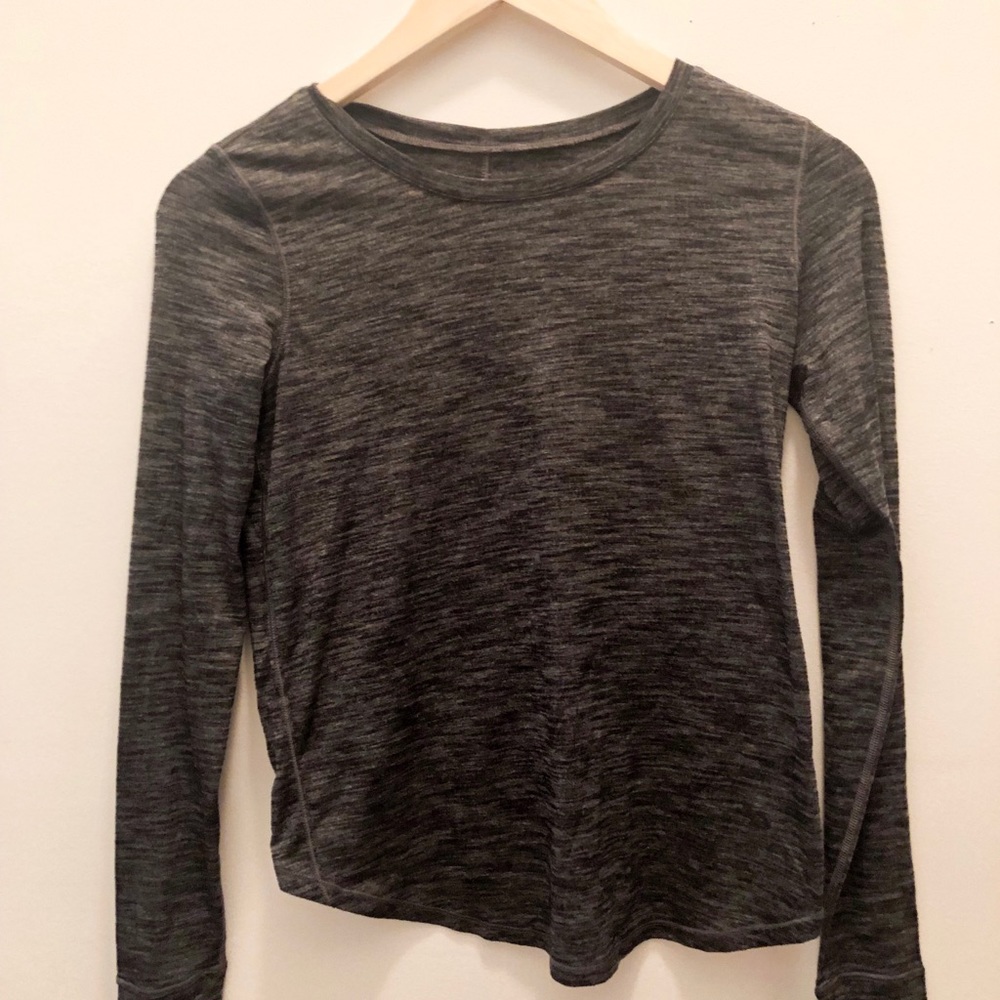 Lululemon Heather Black/Grey Lounge Top